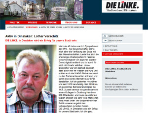 Die dargestelte Seite haben die Linken zwischenzeitig vom Netz genommen!
