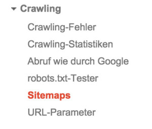 Anmeldung der XML Sitemaps
