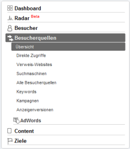 In den Besucherquellen unter Google Analytics 'Verweisende Webseiten' und einen angemessen langen Zeitraum auswählen.