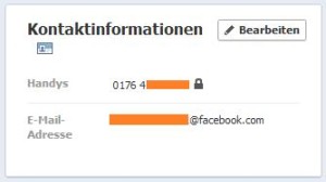 Facebook Kontaktinformationen bearbeiten