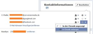 Facebook E-Mail-Adressen bearbeiten