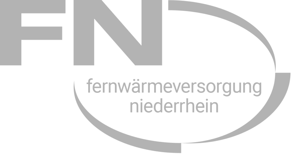 Logo von Fernwärmeversorgung Niederrhein in grau.