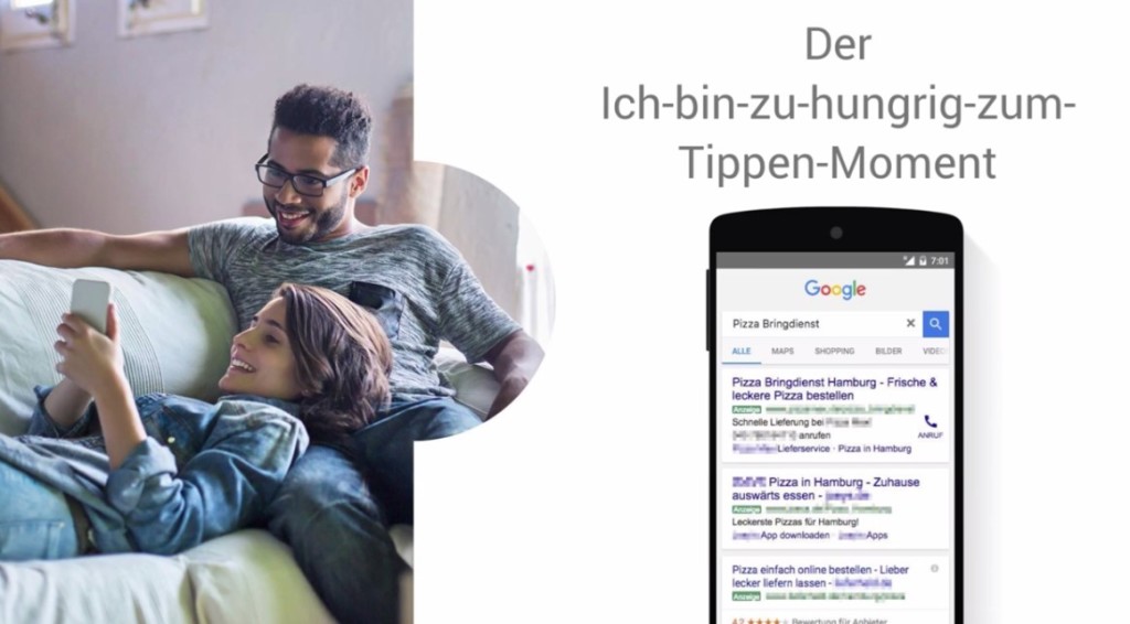 Google AdWords Anzeige mit Anrufweiterleitung