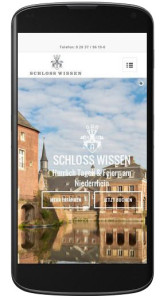 Mobile Ansicht der Schloss Webseite