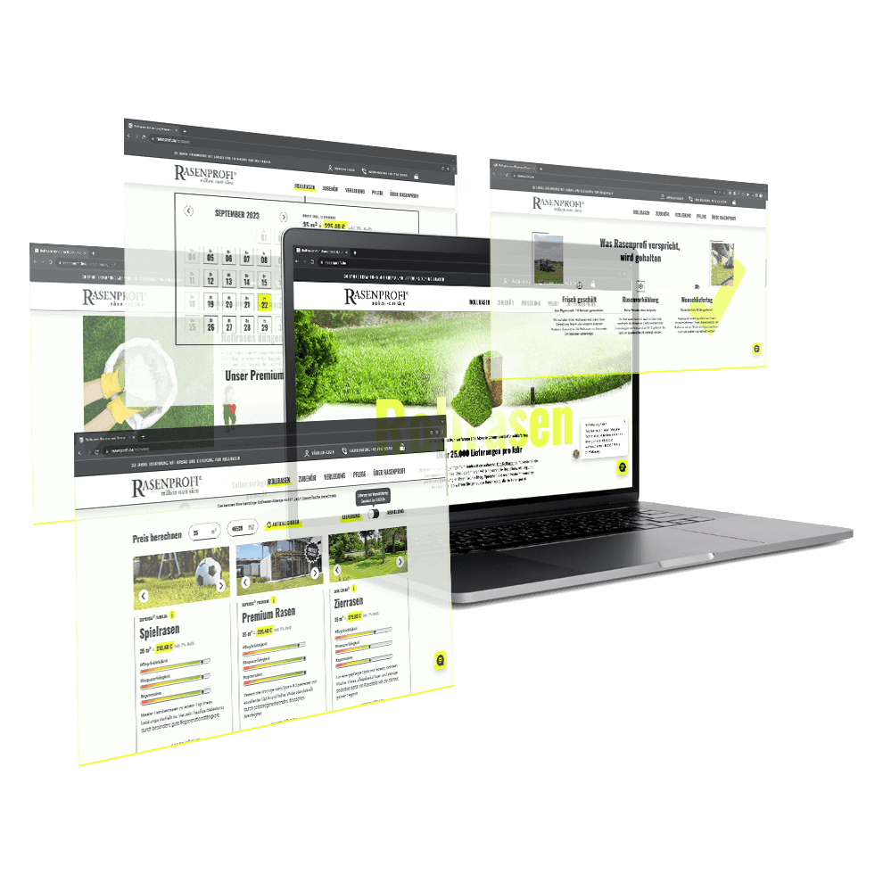 Referenz Rasenprofi fliegende Screens