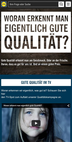 screenshot lidl lohnt sich Imagekampagne