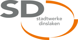 Logo von Stadtwerke Dinslaken in Farbe.